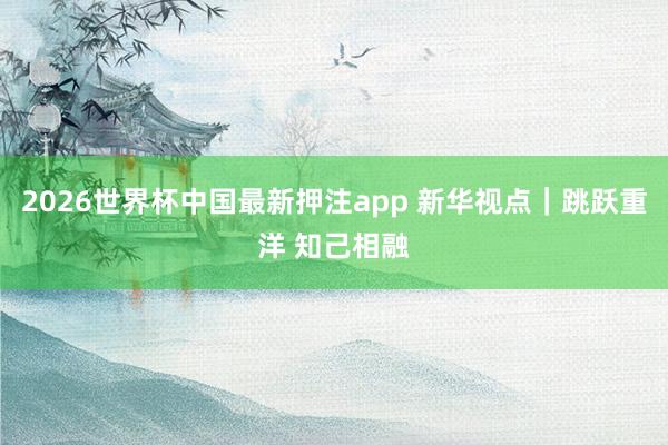 2026世界杯中国最新押注app 新华视点|跳跃重洋 知己相融