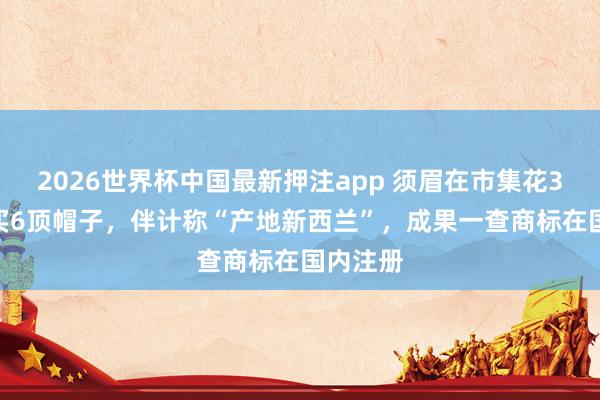 2026世界杯中国最新押注app 须眉在市集花3525元买6顶帽子,伴计称“产地新西兰”,成果一查商标在国内注册