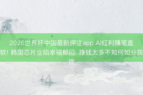 2026世界杯中国最新押注app AI红利赚笔直软! 韩国芯片业陷幸福郁闷: 挣钱太多不知何如分拨